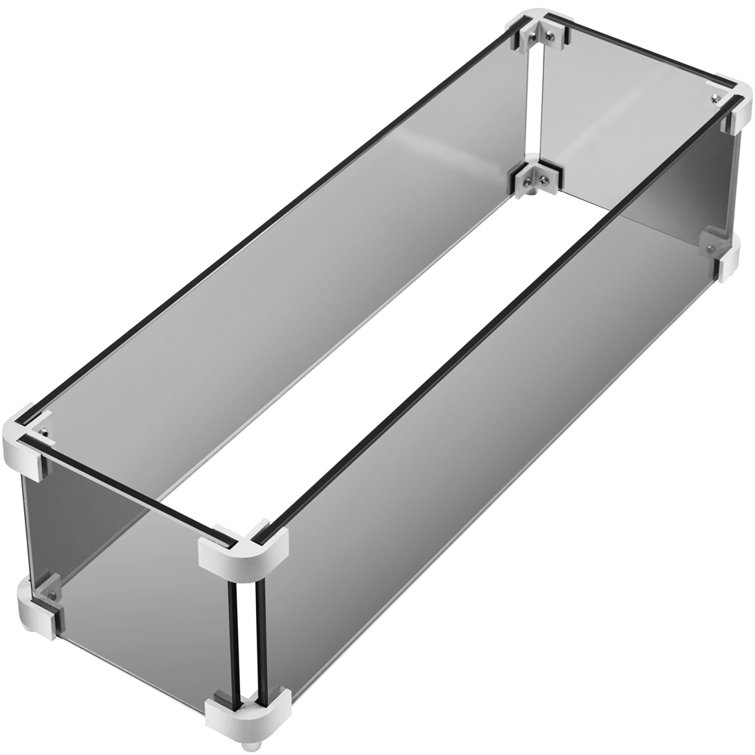 Yaheetech Tempered Glass Rectangle Fire Pit Flame Guard (Glass) Wayfair